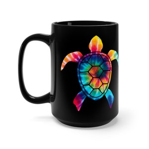 Sea turtle mug, Sea turtles, coffee cup, coffee mug, Black Mug 15oz