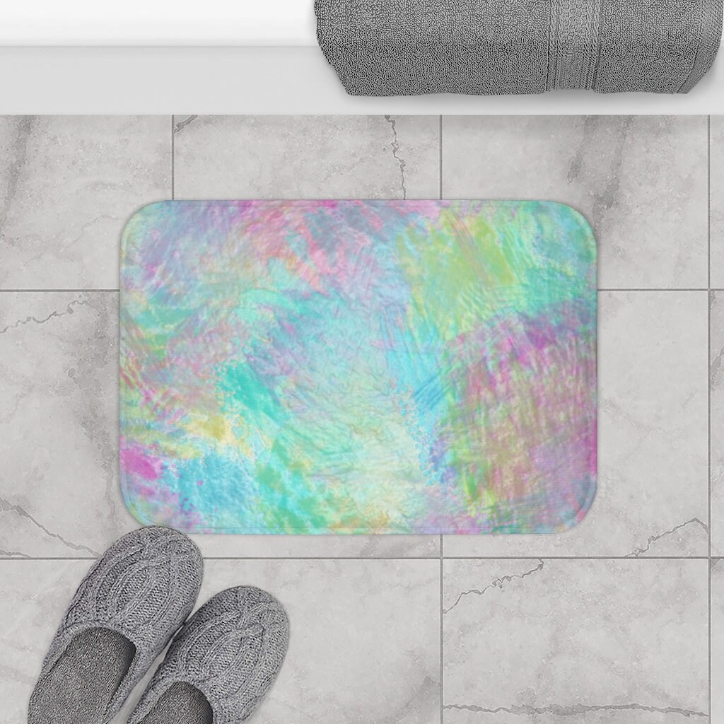 Colorful Bath Mat, Home Decor, Bathroom Decor, Bathroom Rug, Bathroom