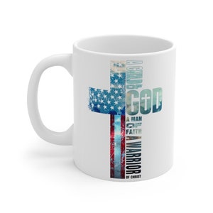 Man of God coffee mug, Gifts for dad, Father&#39;s day gift, gifts for him, religious coffee mug, gifts for Christians, Ceramic Mug 11oz