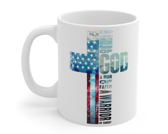 Man of God coffee mug, Gifts for dad, Father's day gift, gifts for him, religious coffee mug, gifts for Christians, Ceramic Mug 11oz