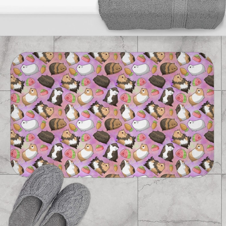 Guinea Pig Bath Mat, Bath Mat, Bathroom Decor, Bathroom Guinea Pic