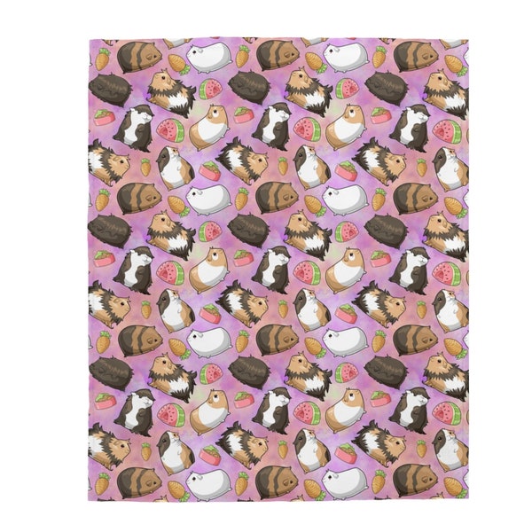 Guinea Pig blanket, plush blanket, Velveteen Plush Blanket