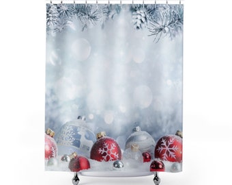 Christmas Shower Curtains, bathroom decor, Shower Curtain, Christmas decor, Christmas home decor, Home decorations, Bathroom decoration