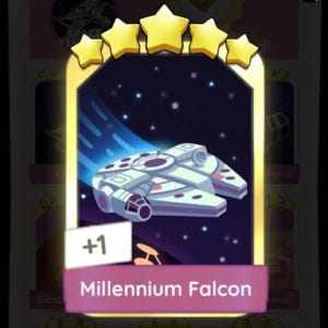 Millennium Falcon - Monopoly_ Go_Stickers 5 Star ( Golden Blitz  )