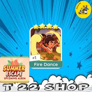 Fire Dance Monopoly Go Stickers 4 Star ( Fast Delivery ) Summer Escape Album