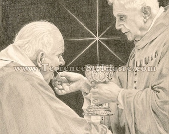 Communion of Saints, Two Popes, Pope JP 2, St. John Paul the Great, Catholic Saints, Pope Benedict, Cardinal Ratzinger, Joseph Ratzinger