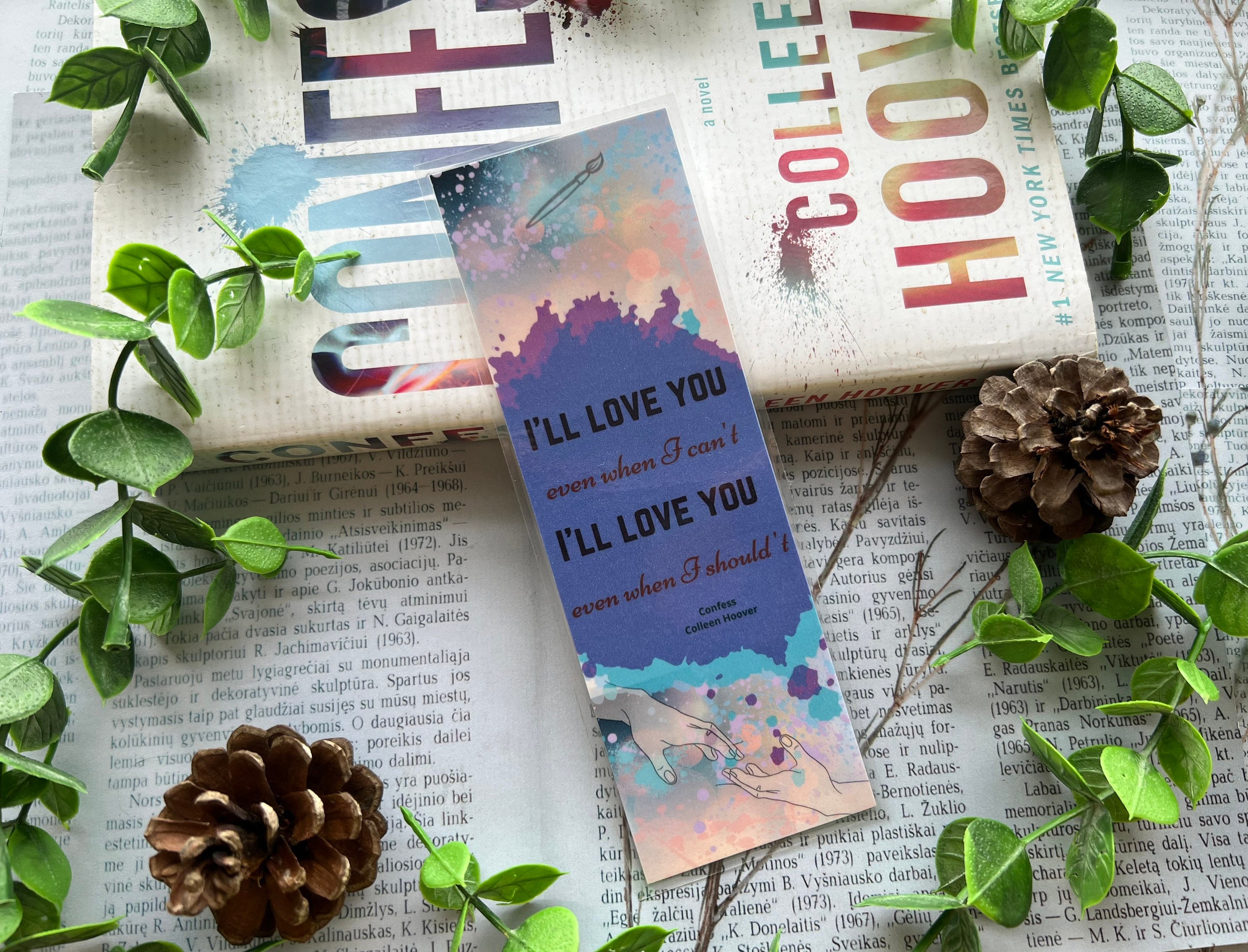 Confess Bookmark L Book by Colleen Hoover L Glossy L Romance