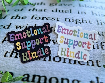 Emotional Support Kindle Sticker Pastel Colored Letters / Kindle Stickers / Bookish Gifts / E Readers