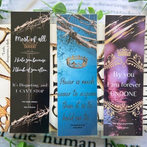 The Cruel Prince Bookmarks, The Folk of Air, The Wicked King, The Queen of Nothing