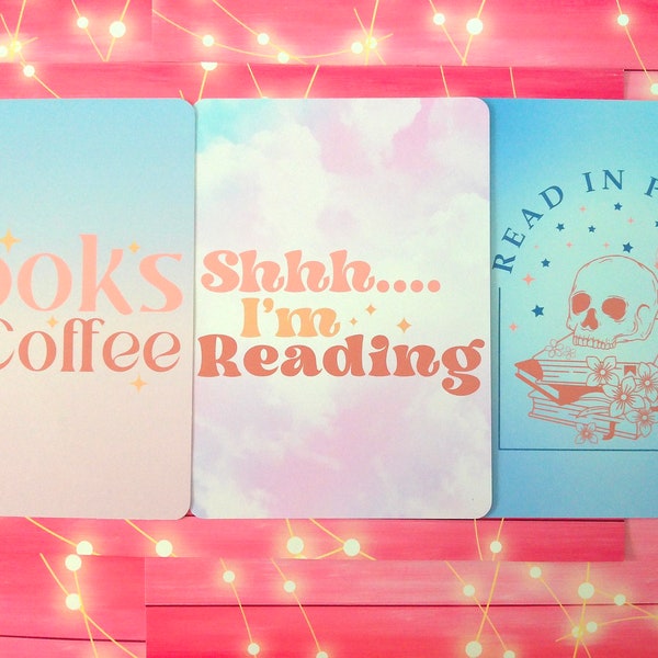 Books and Coffee, Read in Peace, Shh I’m Reading, Kindle Insert For Clear Case, Gift for Reader, Case NOT INCLUDED