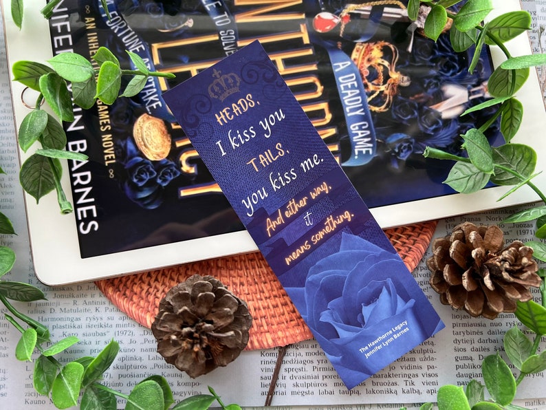The Inheritance Games Series Bookmarks L the Hawthorne Legacy Etsy
