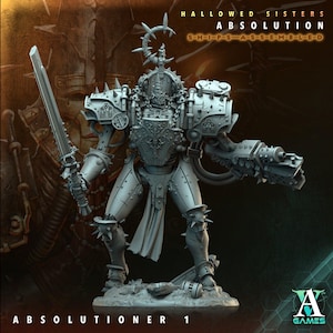 Absolutioner 1 - Hallowed Sisters - Highly Detailed Resin 8k 3D Printed Miniature