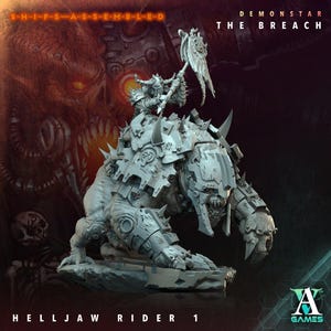 Helljaw Rider 1 - Demonstar: The Breach - Highly Detailed Resin 8k 3D Printed Miniature