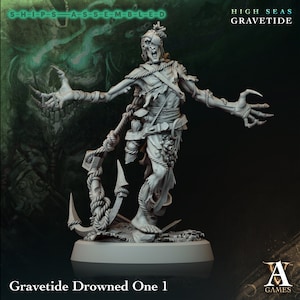 Drowned One 1 - High Seas: Gravetide- Highly Detailed Resin 8k 3D Printed Miniature
