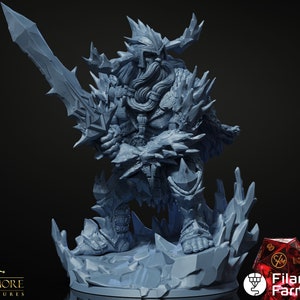 Frost Giant Warrior - The Frostwind War - Highly Detailed Resin 8k 3D Printed Miniature