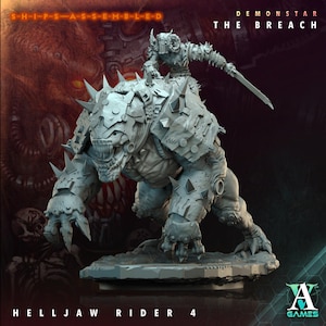 Helljaw Rider 4 - Demonstar: The Breach - Highly Detailed Resin 8k 3D Printed Miniature