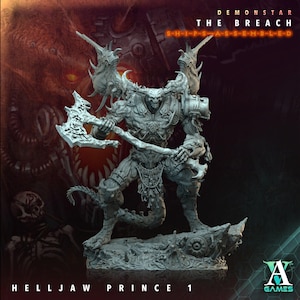Helljaw Prince 1 - Demonstar: The Breach - Highly Detailed Resin 8k 3D Printed Miniature