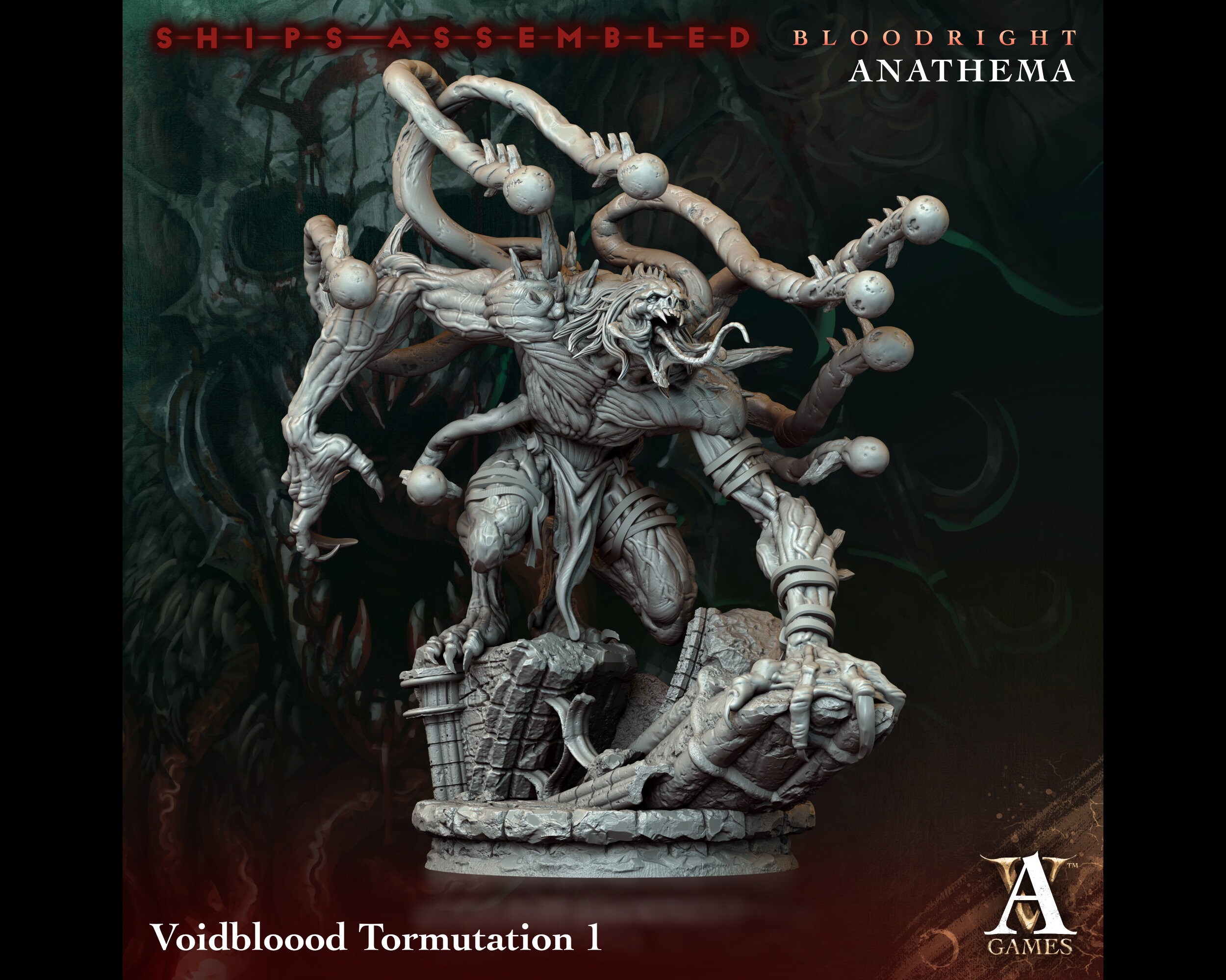 Tormutation 1 -  Bloodright Anathema - Highly Detailed Resin 8k 3D Printed Miniature