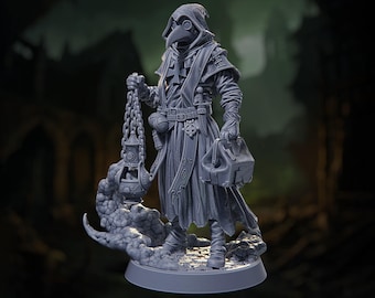 Faust VIII - Cleric - Death by Plague - Highly Detailed Resin 8k 3D Printed Miniature