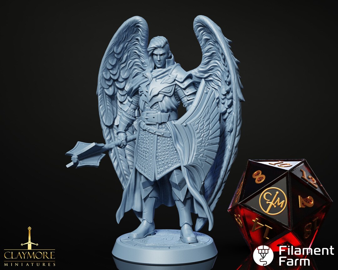 Horauthin God of War Fighter Cleric Paladin Angel Miniature | D&D Horauthin God of War Fighter Cleric Paladin Angel Miniature | D&D