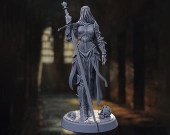 The Widow - Elf Paladin - The Bastards - Highly Detailed Resin 8k 3D Printed Miniature