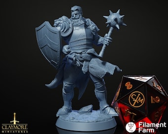 Theoras, The Broken - Human Fighter/Barbarian/Cleric - Asylum of Nightmares - Highly Detailed Resin 8k 3D Printed Miniature