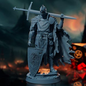 Ser Edric of Dragon's Keep - Iron, Steel, and Blood! - Highly Detailed Resin 8k 3D Printed Miniature