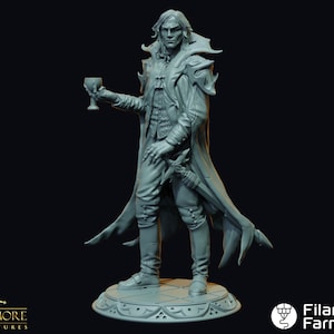 Lord Balthazar, Vampire King - A Feast of Blood - Highly Detailed Resin 8k 3D Printed Miniature