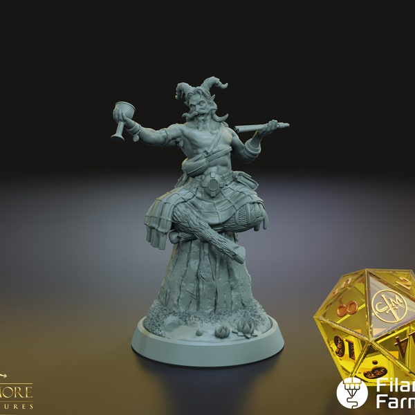 Satyr - Heroes Above, Hades Below - Highly Detailed Resin 3D Printed Miniature