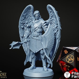 Valamyr Urth, Aasimar Cleric/Paladin - The Archlich's Academy - Highly Detailed Resin 8k 3D Printed Miniature