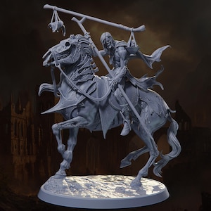 Famine, Black Horseman - Riders of Ruin - Highly Detailed Resin 8k 3D Printed Miniature
