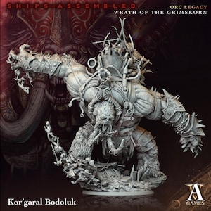 Kor'Garal Bodoluk - Wrath of the Grimskorn - Highly Detailed Resin 8k 3D Printed Miniature