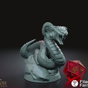 Giant Sand Snake - Death in the Dunes - Highly Detailed Resin 3D Printed Miniature