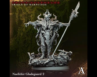 Naelithir Gladeguard 2 - Trials of Kernunos - Highly Detailed Resin 8k 3D Printed Miniature