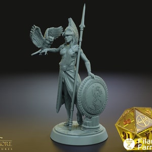 Eudora, The Shieldmaiden, Human Female Warrior  - Heroes Above, Hades Below - Highly Detailed Resin 3D Printed Miniature