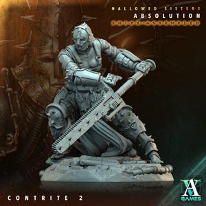 Contrite 2 - Hallowed Sisters - Highly Detailed Resin 8k 3D Printed Miniature