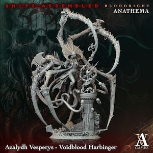 Azalydh Vesperys, Voidblood Harbinger- Bloodright Anathema - Highly Detailed Resin 8k 3D Printed Miniature