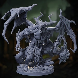 Plague Demon - Death by Plague - Highly Detailed Resin 8k 3D Printed Miniature