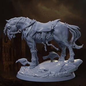 War, Red Horse (No Rider) - Riders of Ruin - Highly Detailed Resin 8k 3D Printed Miniature