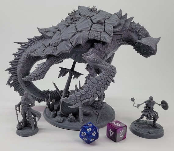 Dragon Turtle - Highly Detailed Resin 3D Printed Miniature - Etsy