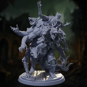 Rat King - Death by Plague - Highly Detailed Resin 8k 3D Printed Miniature