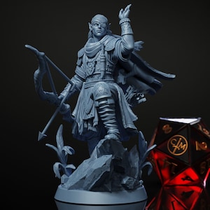 Valriet One-Eyed - Elf Ranger/Rogue - It Comes From The Woods - Highly Detailed Resin 8k 3D Printed Miniature