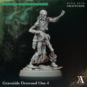 Drowned One 4 - High Seas: Gravetide- Highly Detailed Resin 8k 3D Printed Miniature
