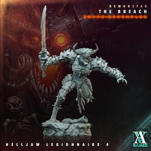 Helljaw Legionnaire 4 - Demonstar: The Breach - Highly Detailed Resin 8k 3D Printed Miniature