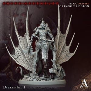 Drakanthar 1 - Bloodright Crimson Legion - Highly Detailed Resin 8k 3D Printed Miniature