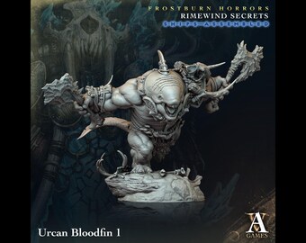Urcan Bloodfin 1 - Rimewind Secrets - Highly Detailed Resin 8k 3D Printed Miniature
