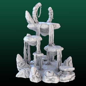 Forest Druid Floating Islands - High Detail Resin 3D Printed Miniature Terrain