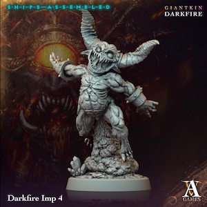 Darkfire Imp 4 - Giantkin, Darkfire - Highly Detailed Resin 8k 3D Printed Miniature
