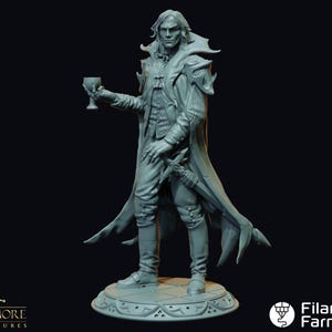 Lord Balthazar, Vampire King - A Feast of Blood - Highly Detailed Resin 8k 3D Printed Miniature