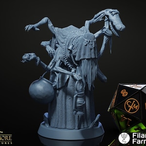 Bone Turner Hag - Return to the Whispering Swamps - Highly Detailed Resin 8k 3D Printed Miniature